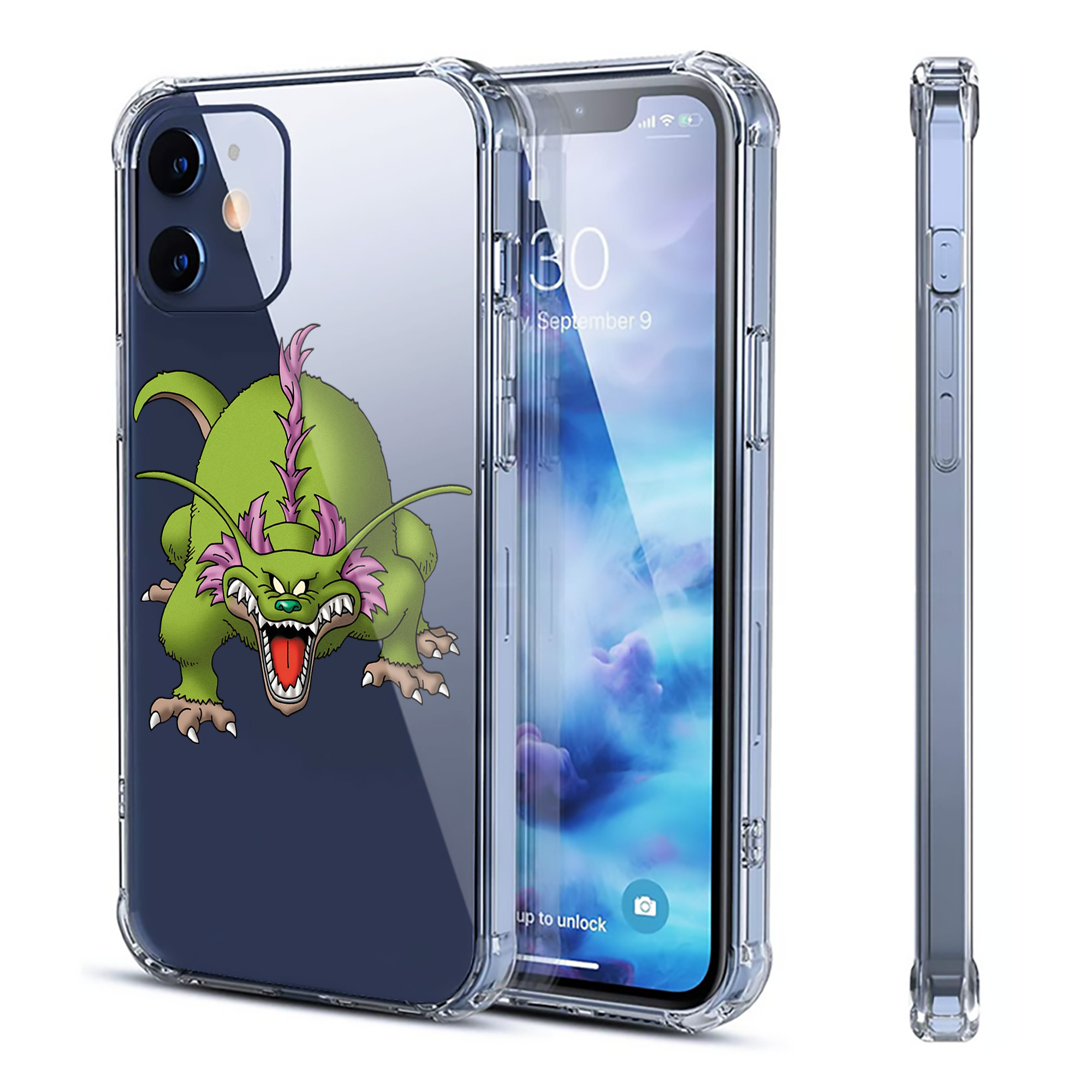 （画像用） ドラゴンクエスト Doragon Kuesuto Dragon Quest 【iPhone 12シリーズ対応】透明スマホケース（クリアソフトケース）